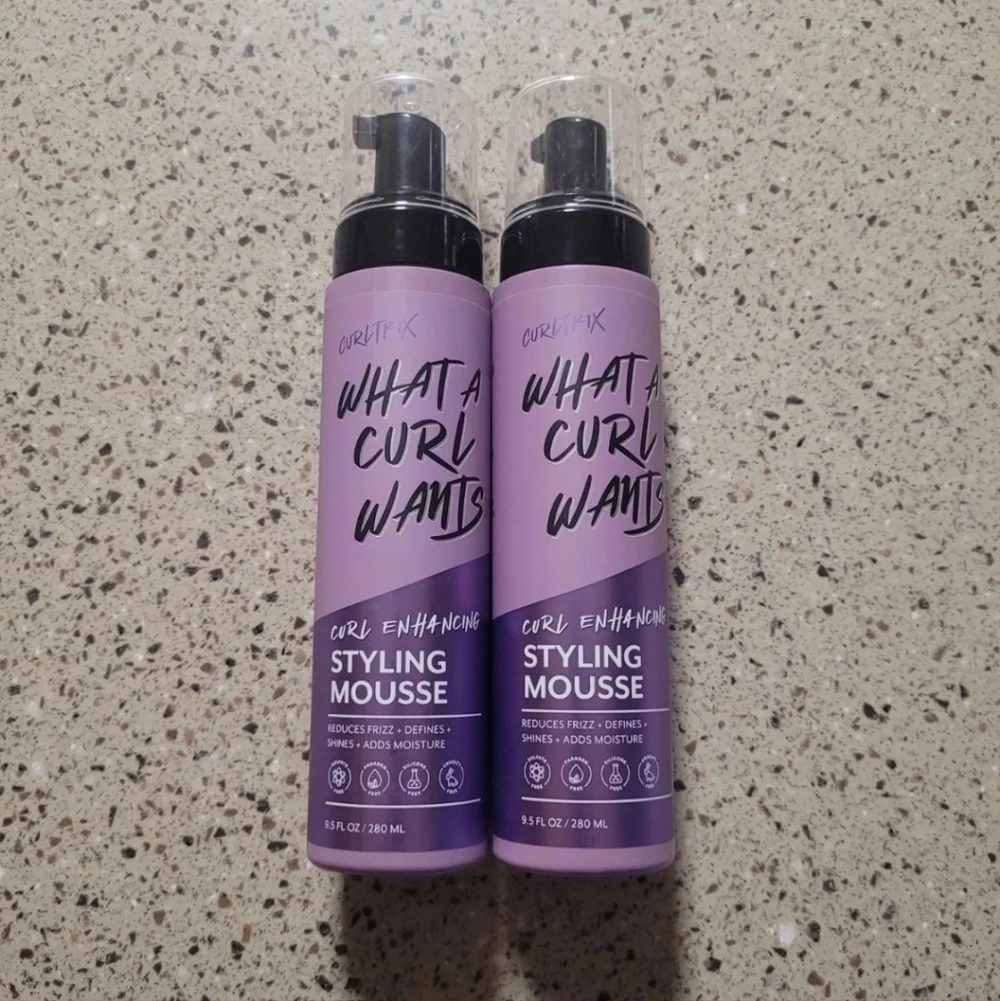 2 CURLTRIX What A Curl Wants Curl Enhancing Styling Mousse 9.5oz Each Discontin.